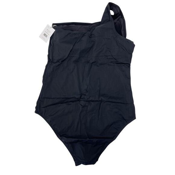 Andie Swim The Nantucket One Shoulder One Piece Swimsuit Black Size XXXL NEW - Picture 7 of 7
